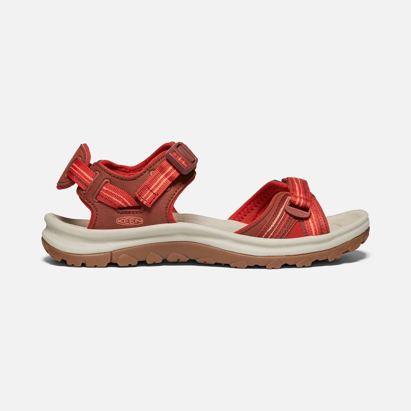 Keen Terradora II Trekkingsandalen Damen DE-41735 Dark Red/Coral - Keen Damenschuhe Rot